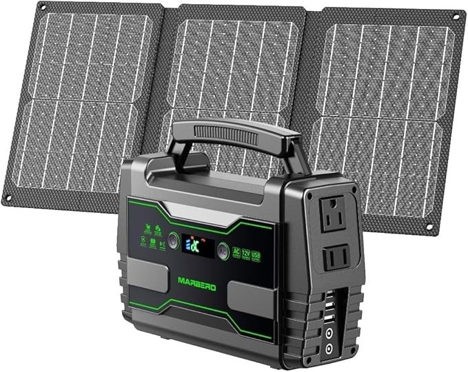 MARBERO Solar Generator 155Wh with 30W Solar Panel UL Certified