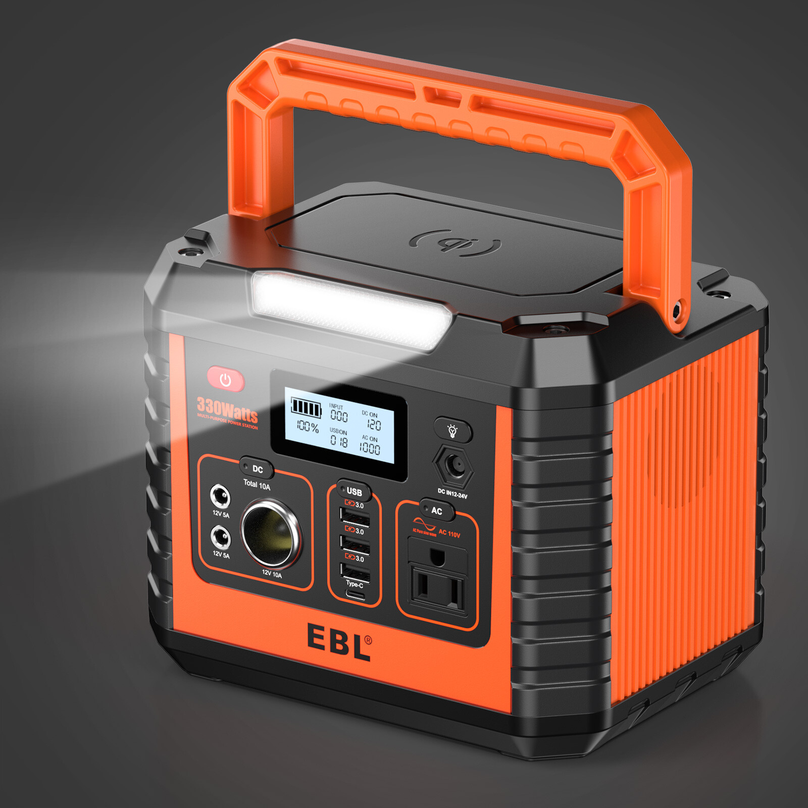 330Wh Portable Power Station 300W Solar Power Bank Generator Supply Camping RV