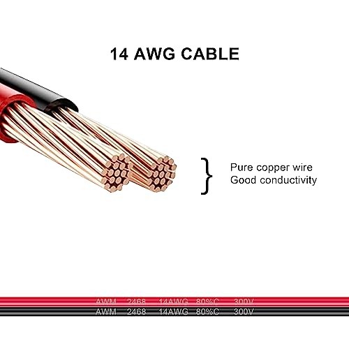 XT60 to O Ring Terminal Cable,14AWG XT60 Female to O Ring Terminals Extension