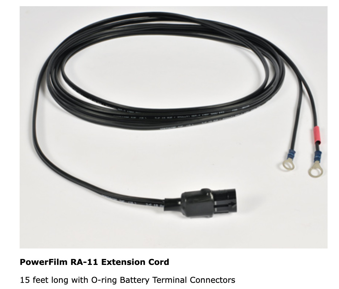 POWERFILM SOLAR RA-11 15 FT. EXTENSION CABLE