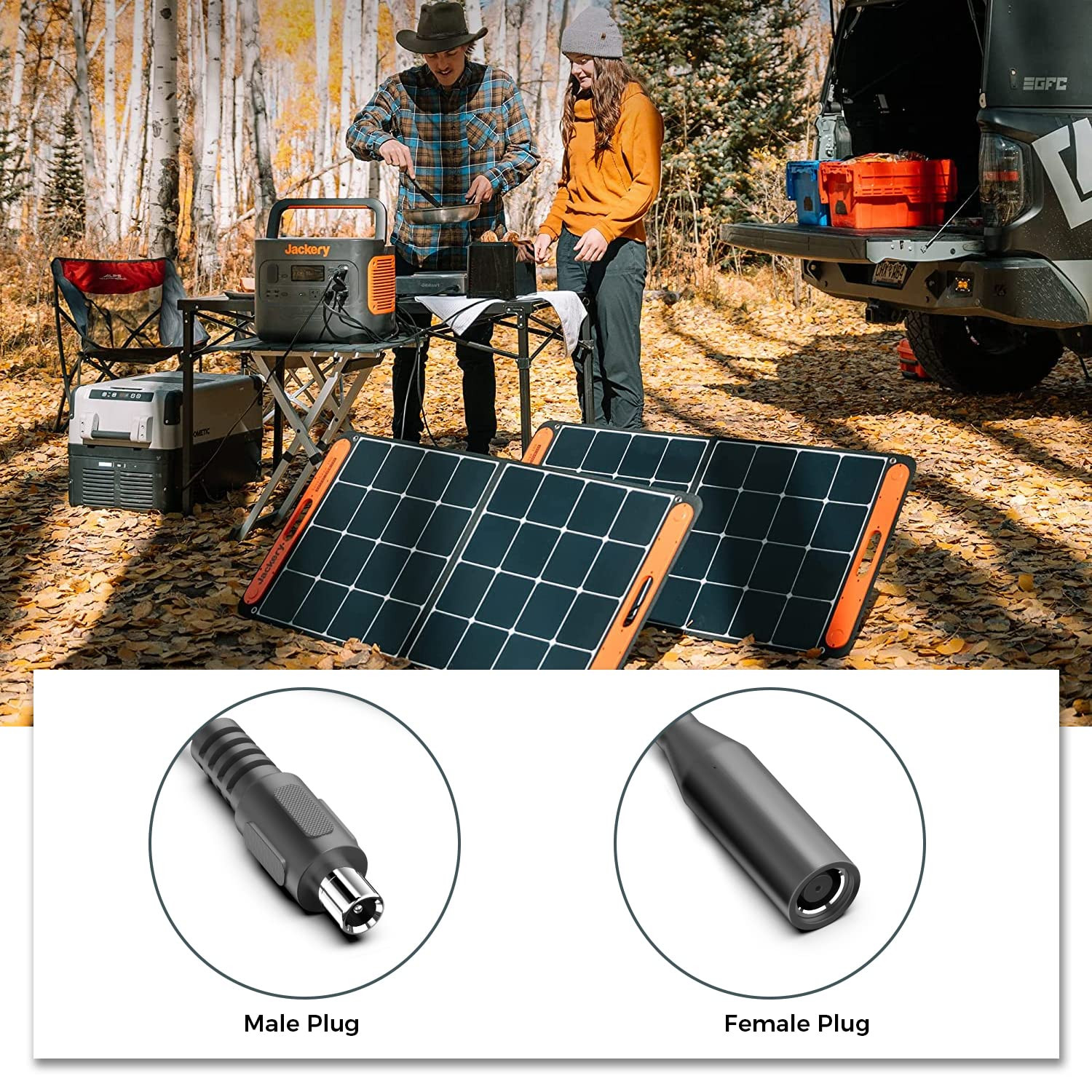DC8020 Male to DC 8MM/DC7909 Female Compatible with Jackery Explorer 1500 2000 P