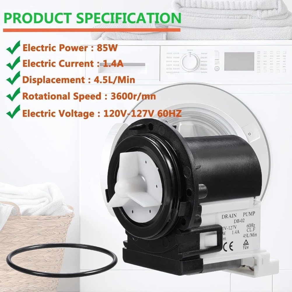 For LG For Kenmore Washer Drain Pump Motor and Spring Tool Replacement Kit
