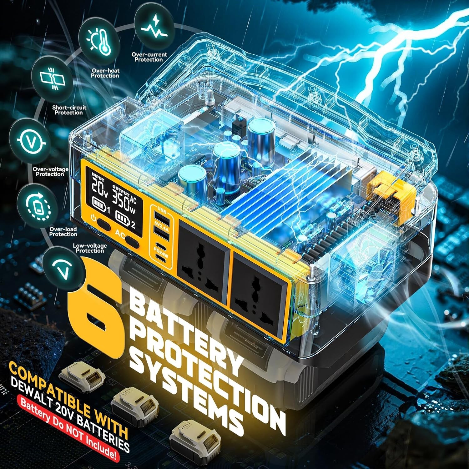 350W Power Station Compatible with Dewalt: Portabl=**$