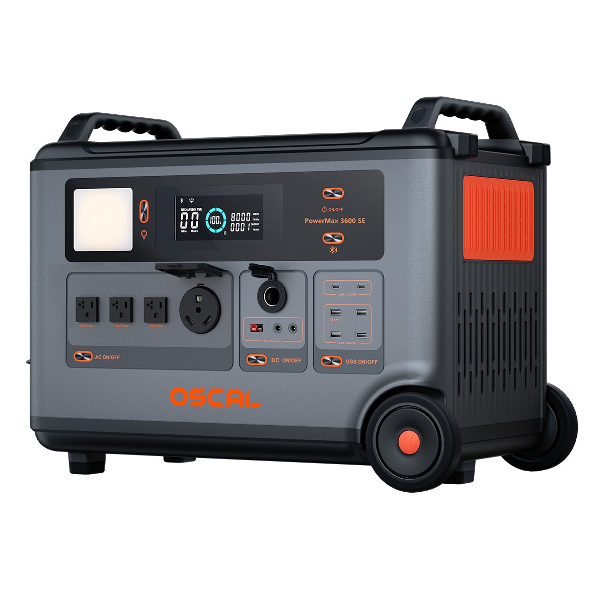 Blackview OSCAL PowerMax 3600W Portable Power Station 3600Wh 3x 200W Solar Panel