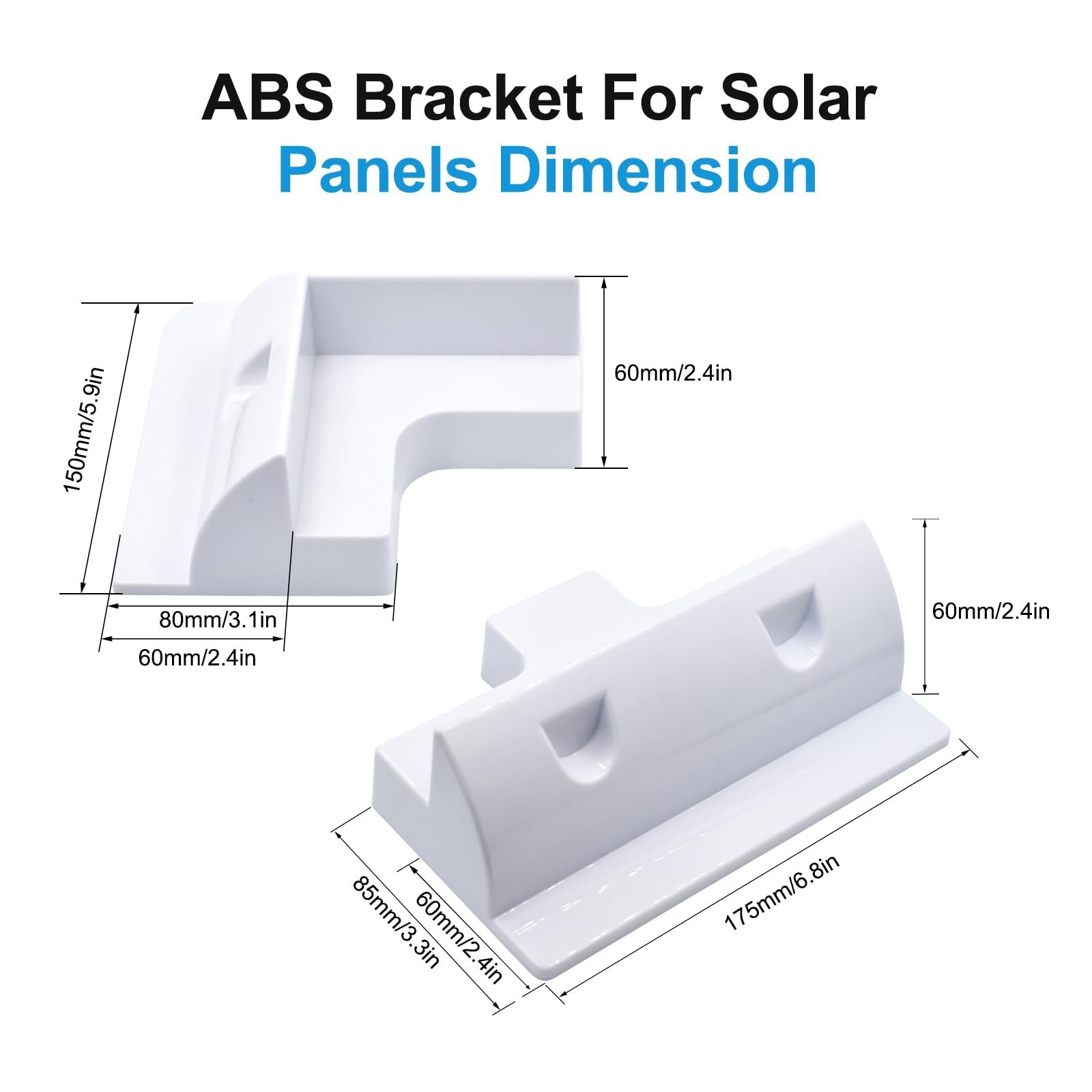 2-Pack No-Drill Solar Panel Mounting Brackets for RVs, Boats & Vans – Heavy-Duty