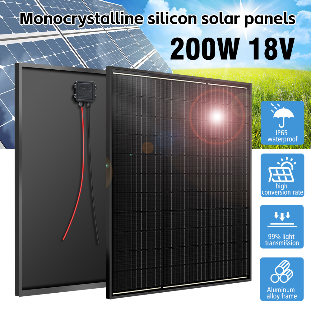 200W Watt 12V Monocrystalline Solar Panel RV Camping Home Off Grid Caravan Boat