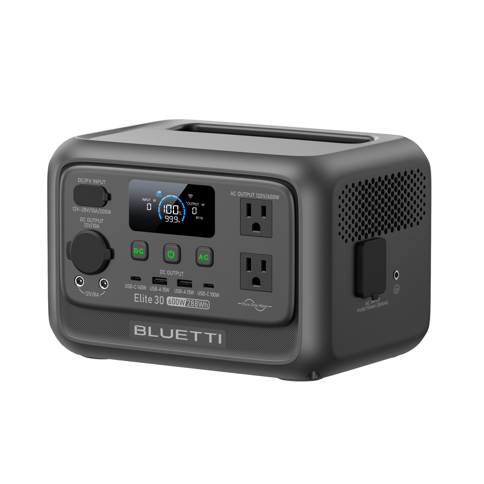 BLUETTI Elite 30 V2 288Wh 600W Portable Power Station Generator LFP for Camping