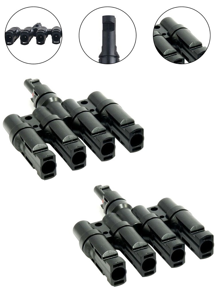 ~2x Solar Panels Cable 4To1 T Branch Connector Fuse Holder Splitter Coupler Hot~