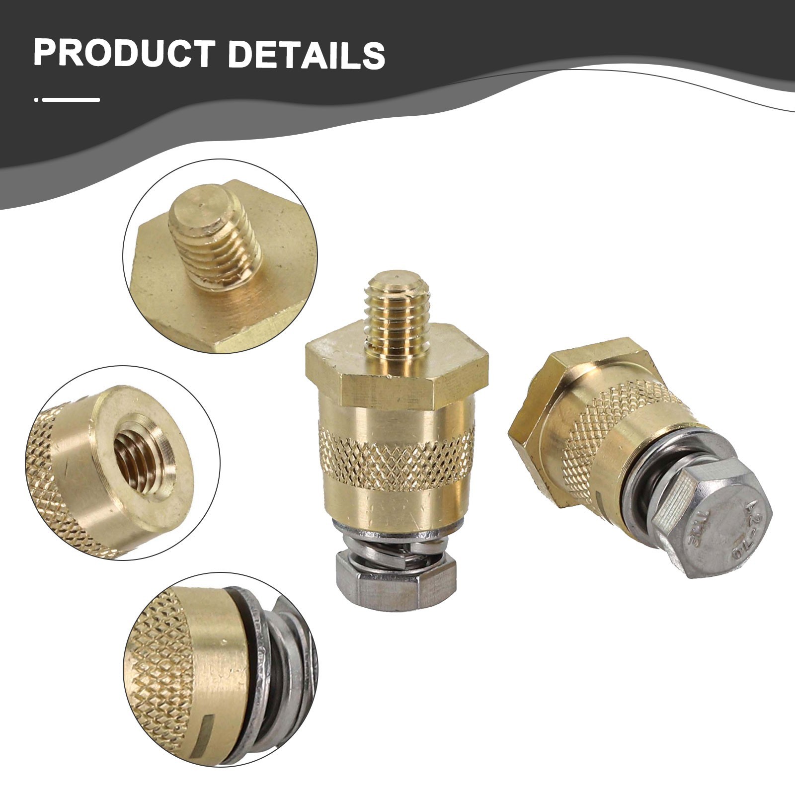 Efficient Connection Solutions M8 Brass Tone Battery Adapters Available