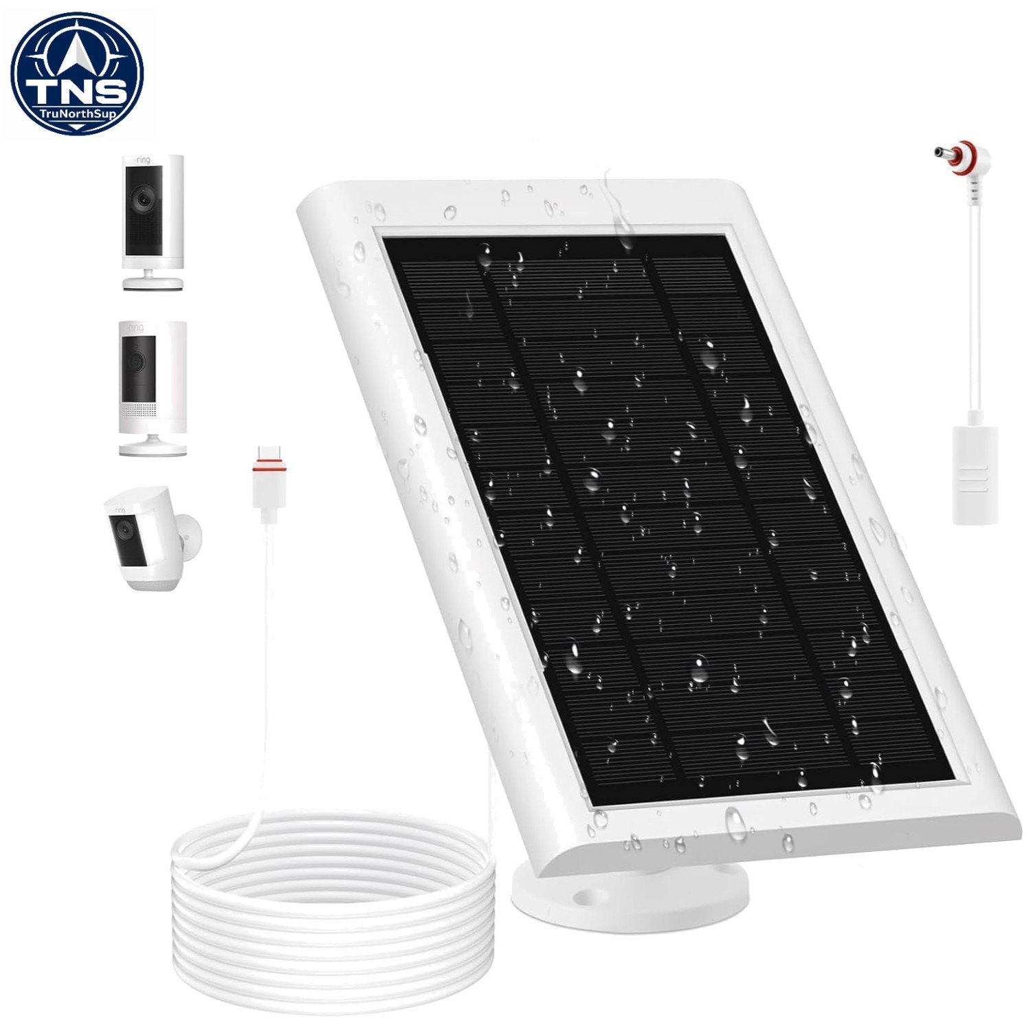 Solar Panel for Ring Camera(2nd Generation) Dustproof Waterproof 5W Solar Panel