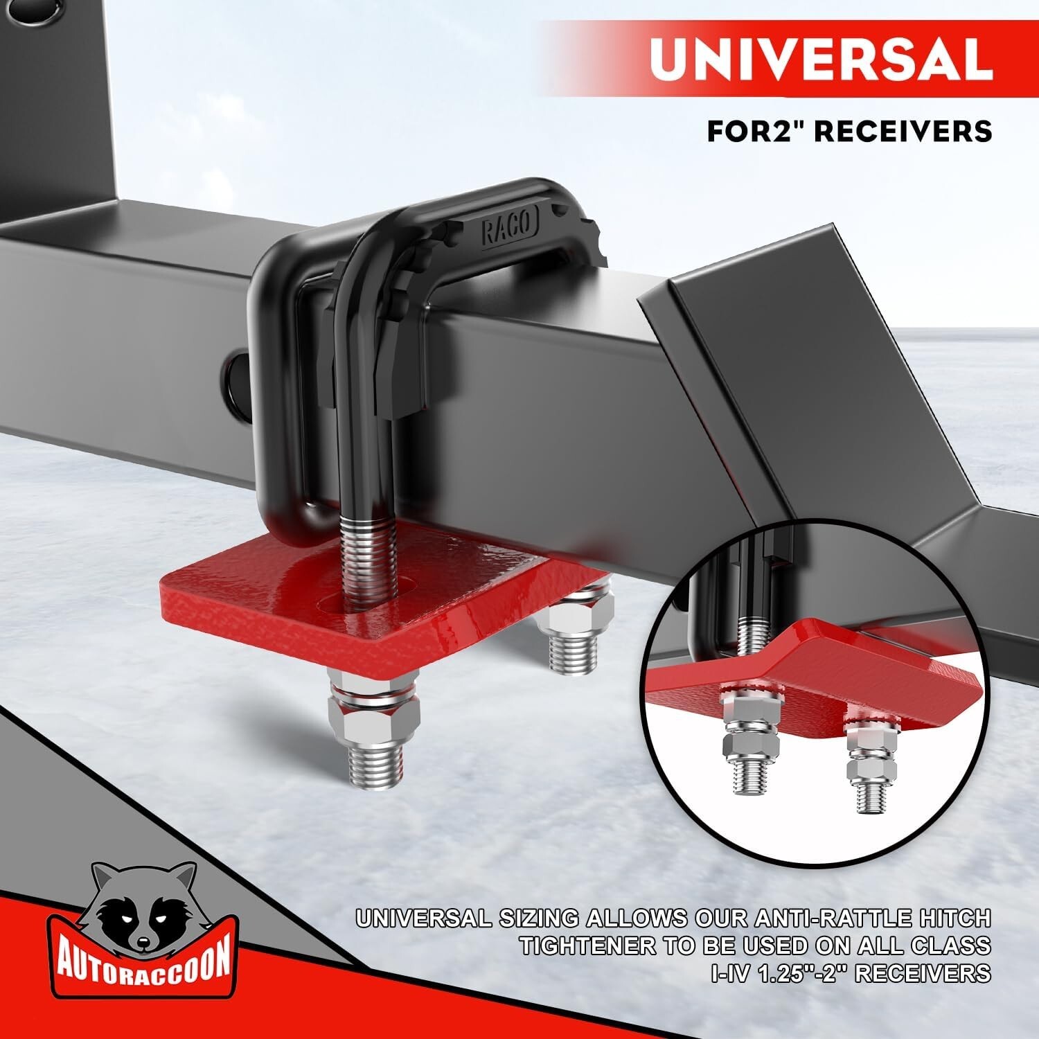 Hitch Tightener Anti-Rattle Clamp – Heavy Duty Hitch Stabilizer for 1.25″ and 2″