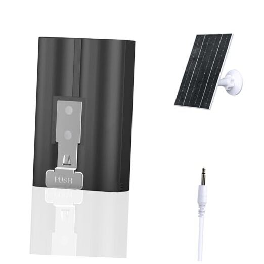 2600mAh Replacement Battery with Solar Panel Charger for Ring-Doorbell Camera