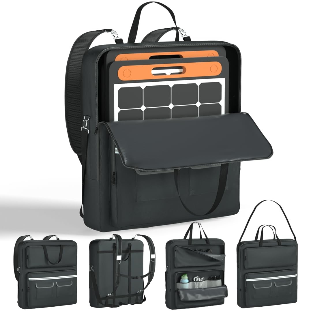 MD34 Solar Panel Storage Bag, Fits Jackery SolarSaga 100/100X/200W & Anker So…