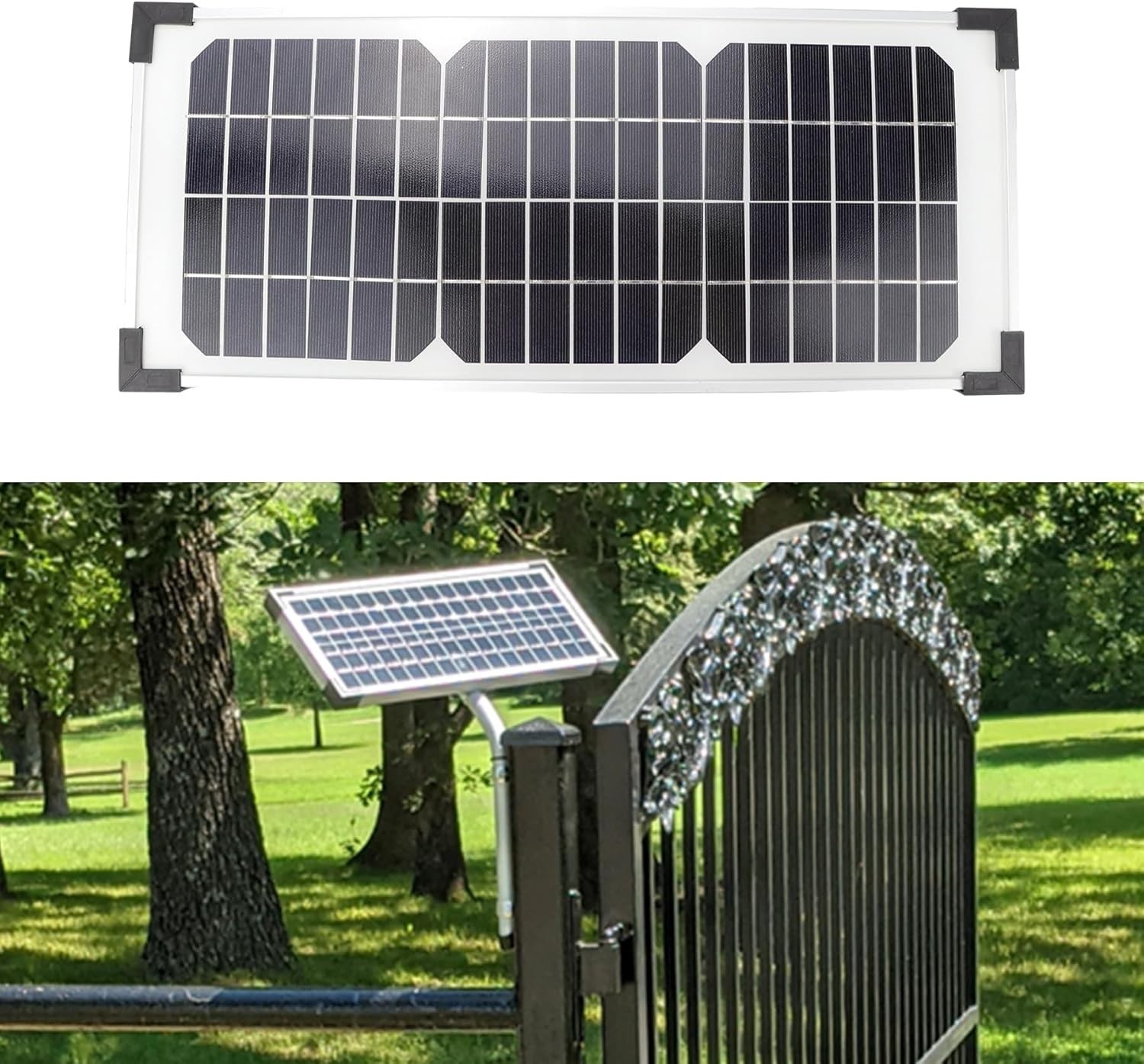 10 Watt Solar Panel Kit Replace FM123 for Mighty Mule FM200 FM350 MM262 MM560