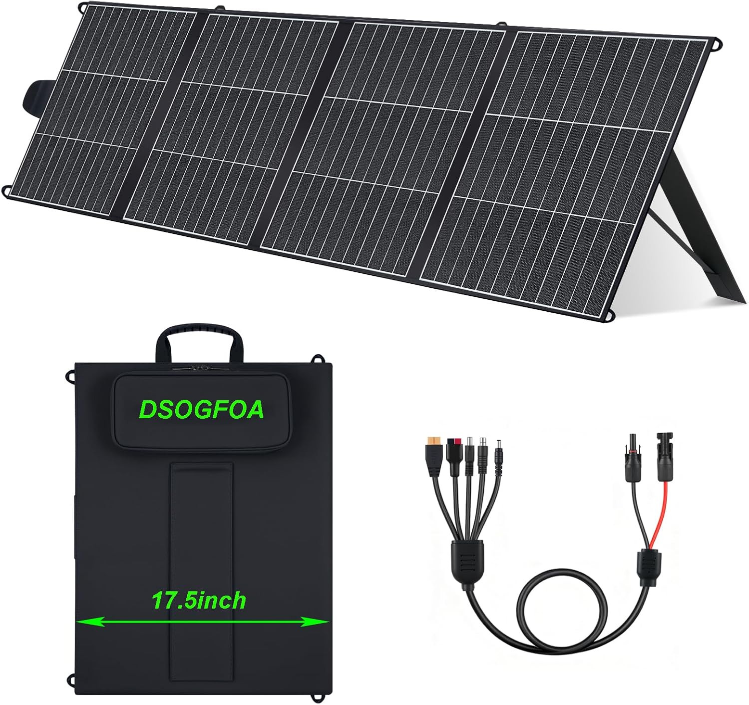 200W Solar Panel, Lightweight Portable Solar Charger, HPBC 25% High-Efficiency f