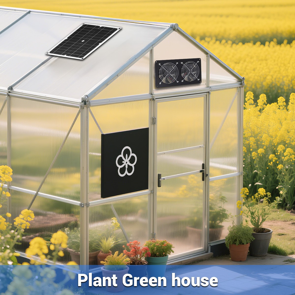 15W Solar Panel Dual Fan Kit Waterproof for Chicken Coop Pet House Ventilation