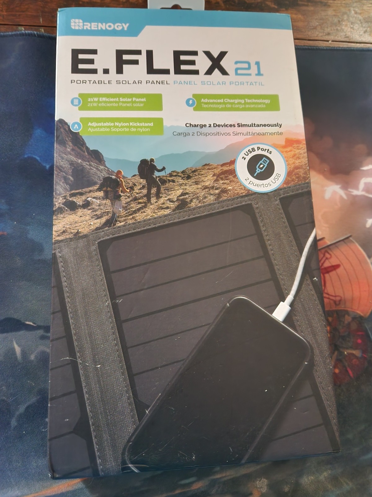 Renogy E.FLEX 21W Foldable Waterproof Solar Panel – Black – NEW