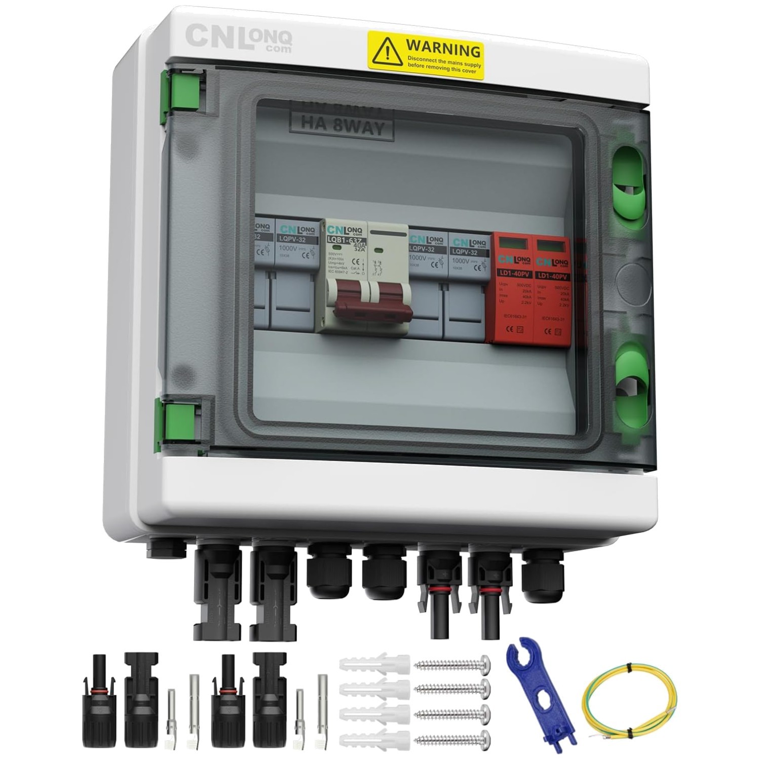 Solar PV Combiner Box Kit 2 Strings 40A