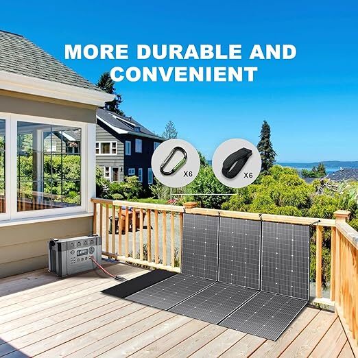 ALLPOWERS 2400W Solar Generator Power Station & 600W Mono Portable Solar Panel