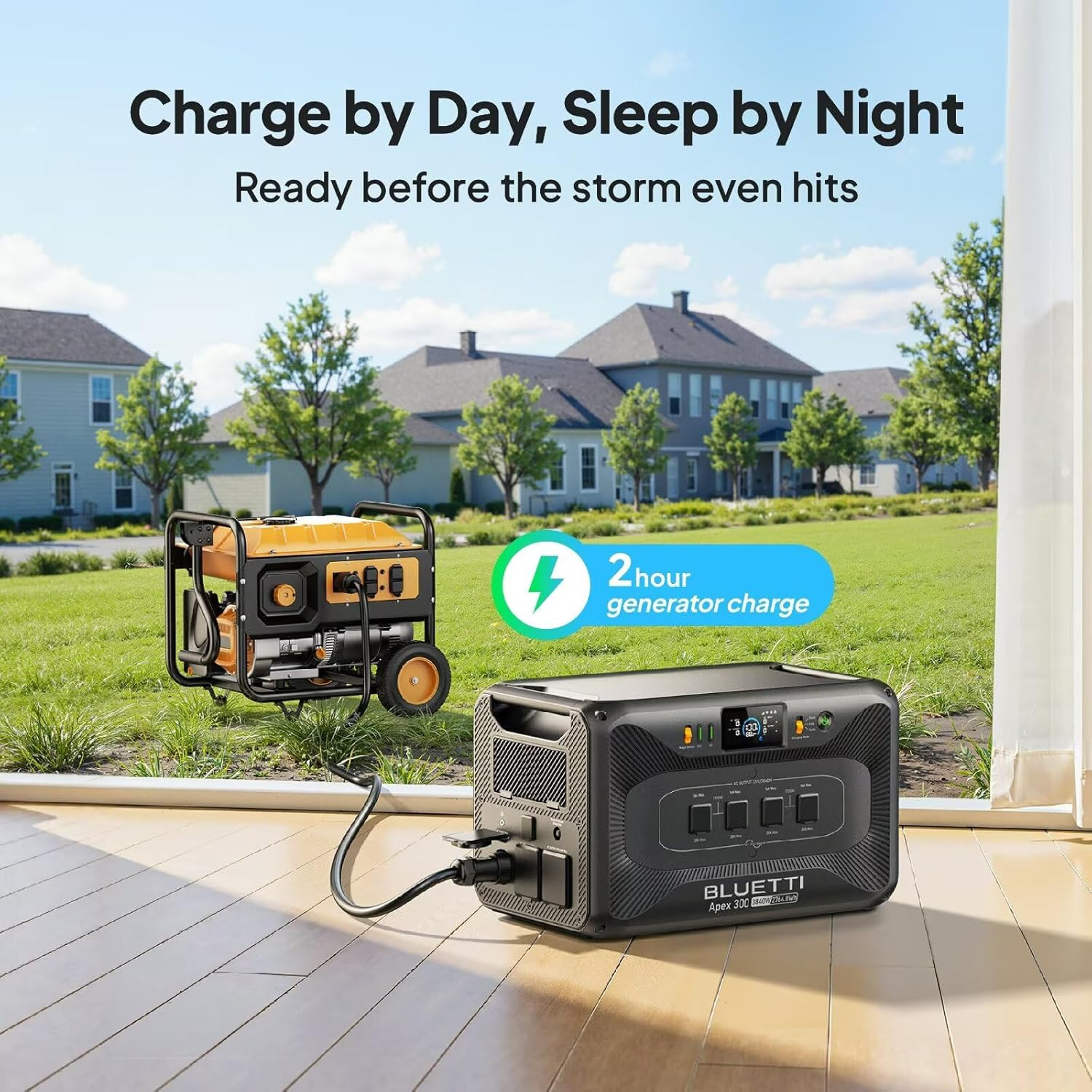 BLUETTI Apex 300 3840W 2764Wh+B300K+Optional Solar Panels 200W/350W for Backup