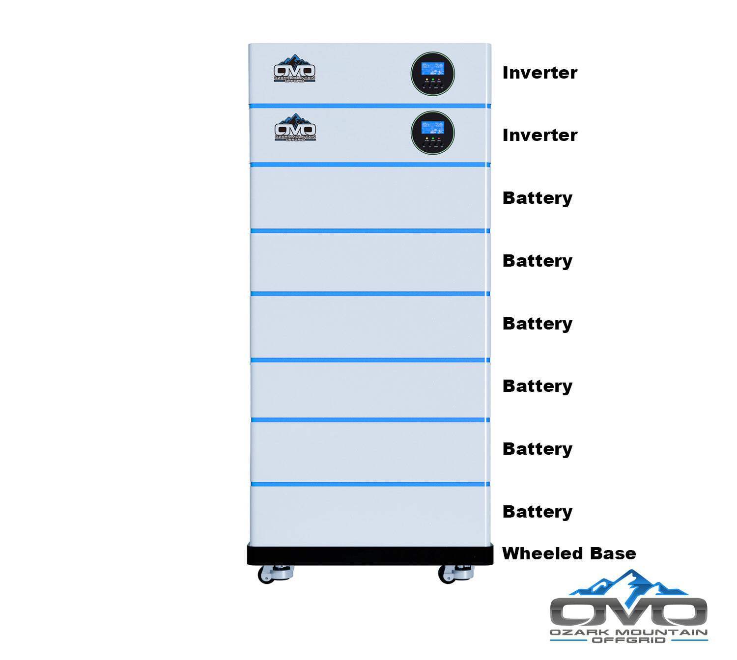 6KW OMO All-In-One Customizable Stacking Inverter/Battery System 120/240 11000W