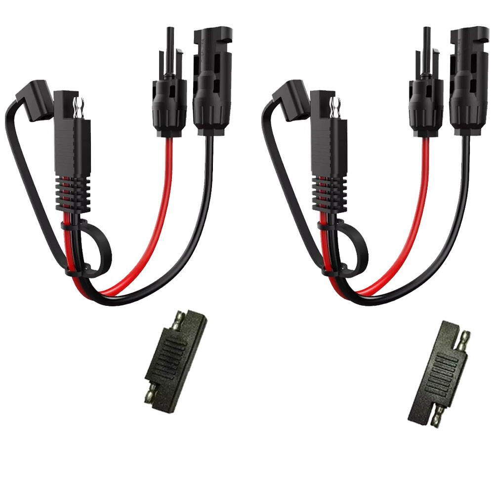 2x Solar Panel Extension Cable 2FT 10AWG SAE to SAE Polarity Reverse Adapter HOT