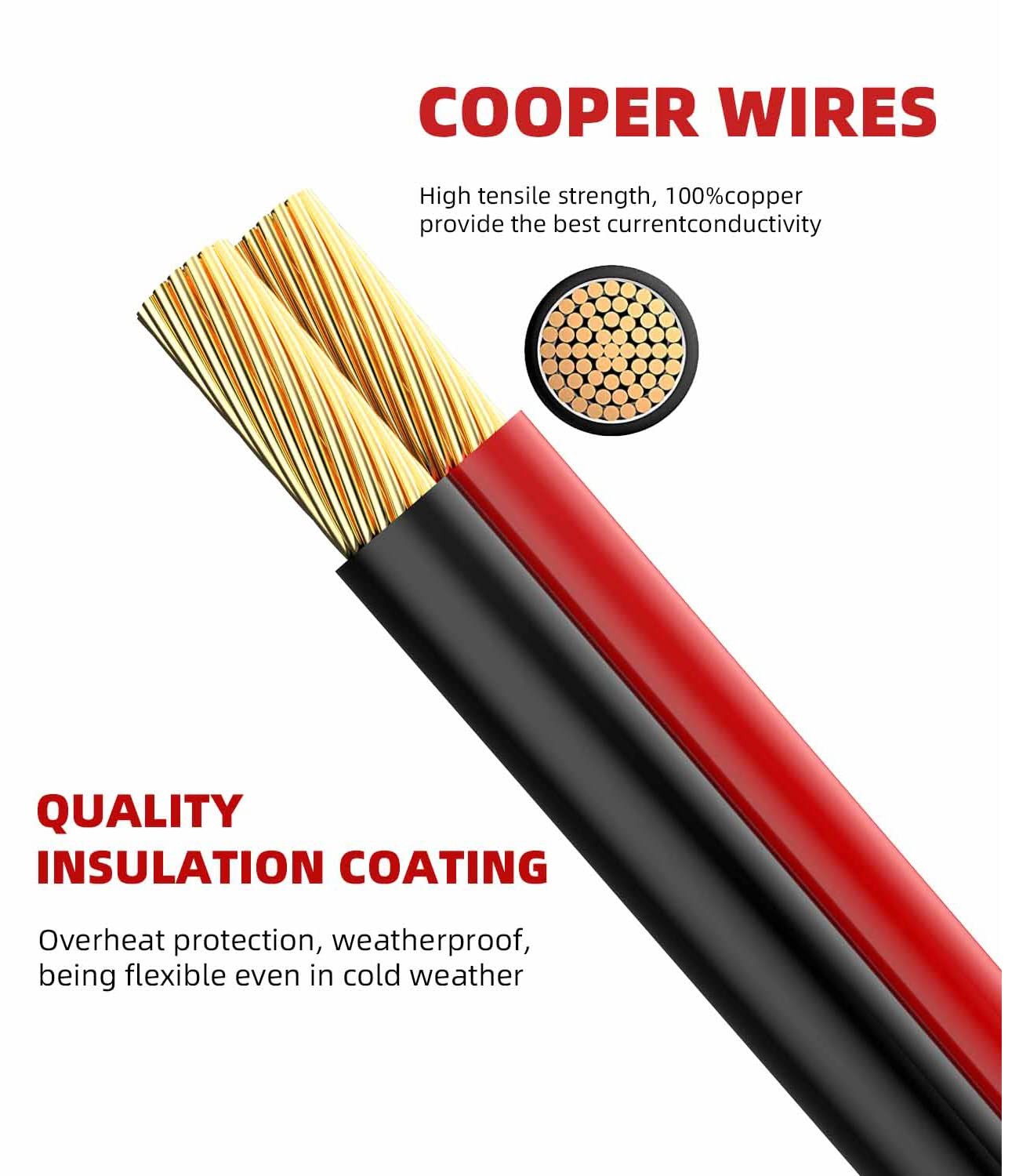SAE Extension Cable 12AWG, SNLLMZI SAE to SAE Extension Cord DC Power Automot…