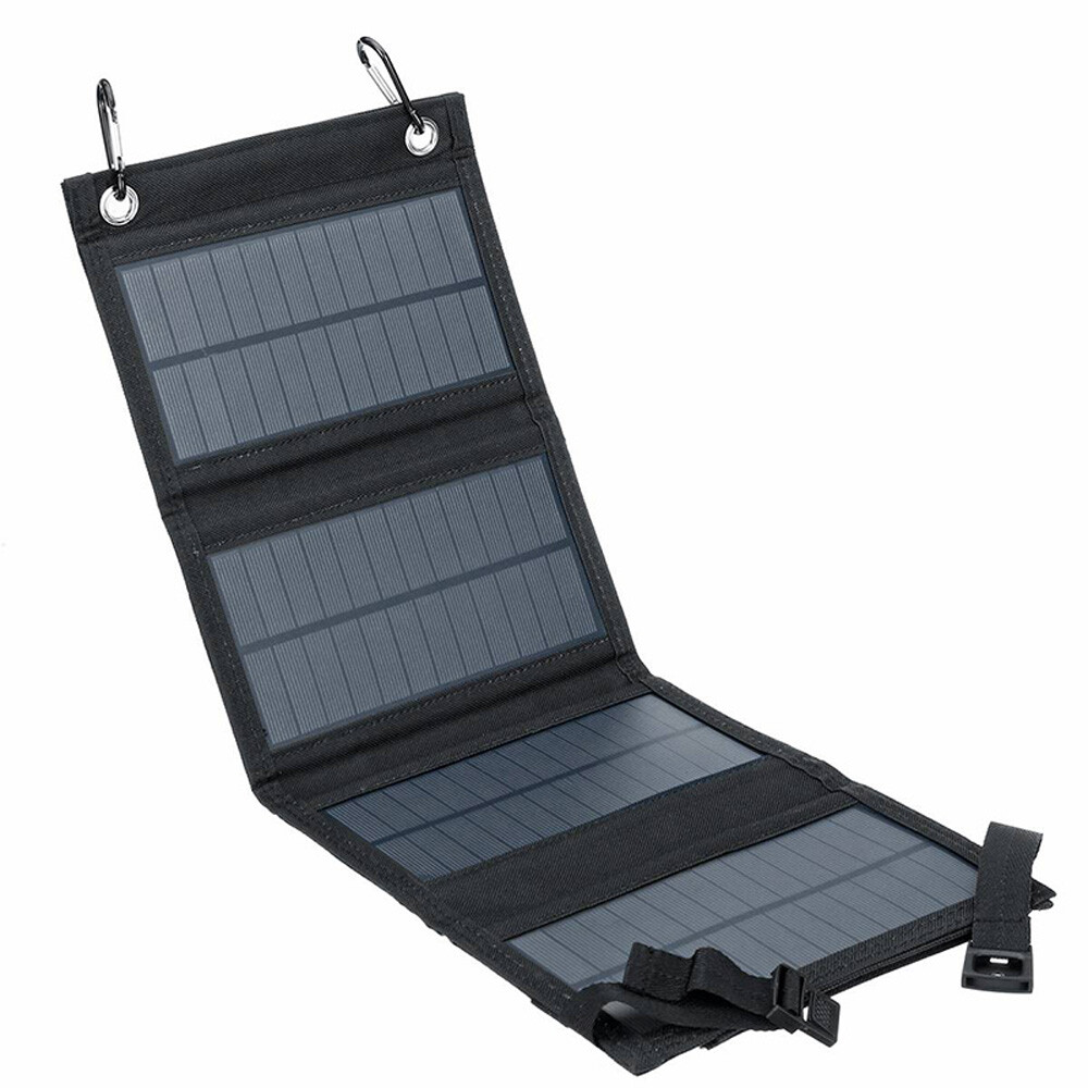 80W USB Solar Panel Folding Power Bank Outdoor Camping Hiking Phone Charger US