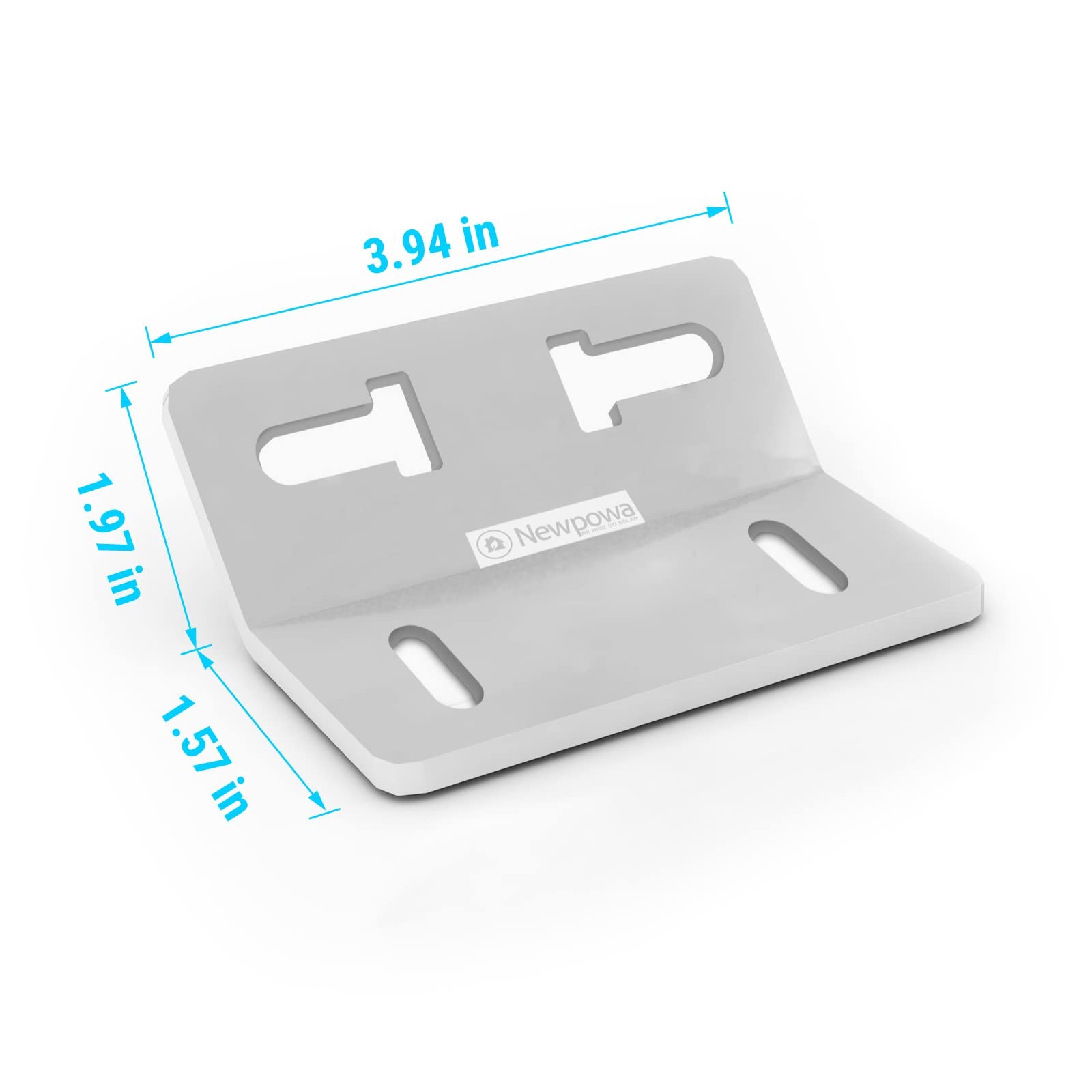 Newpowa Solar Panel Small Pole/Wall Mount Bracket Kit Heavy-Duty Aluminum Bra…