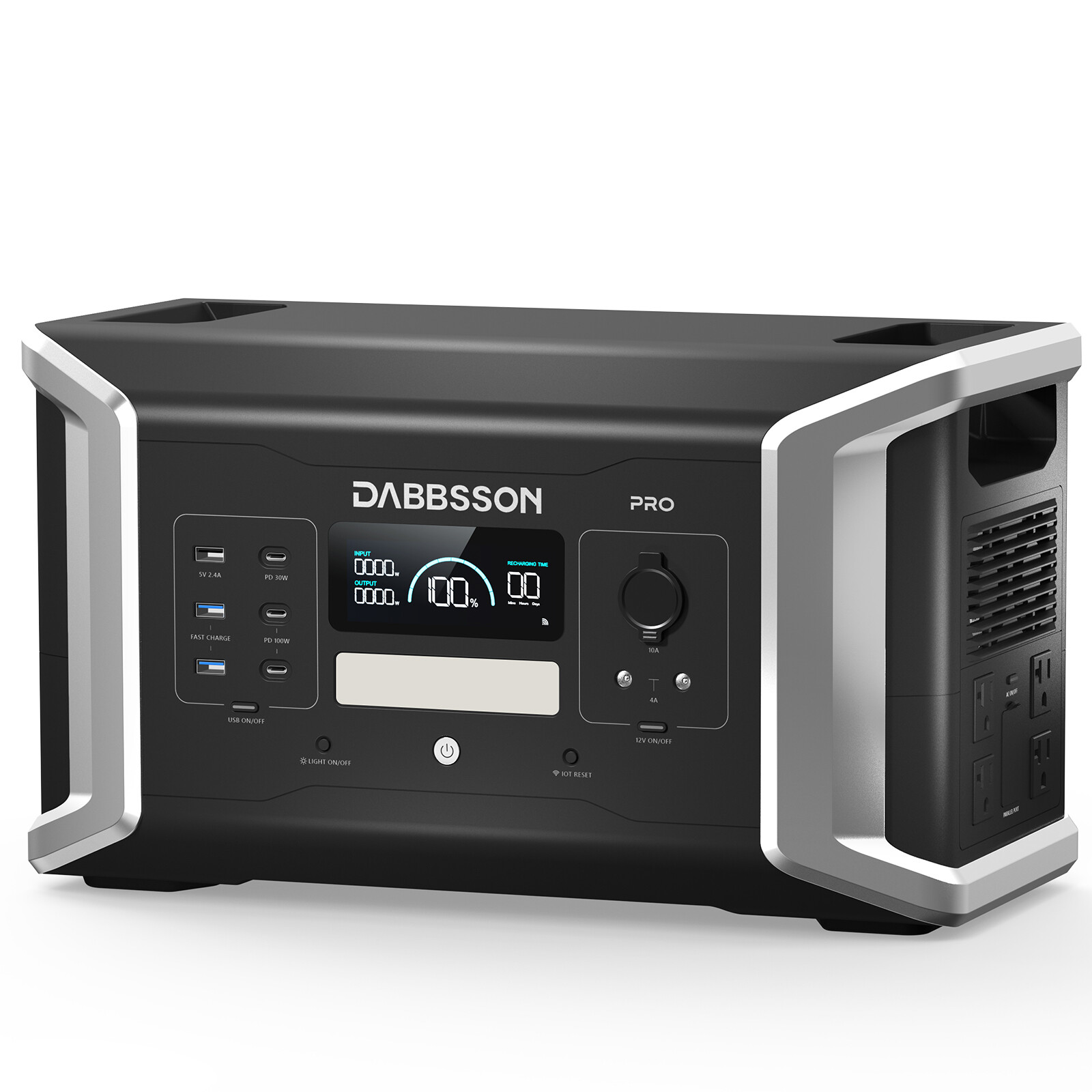 Dabbsson 2000W Portable Power Station w/ Folding Solar Panel Kits Camping Rvs