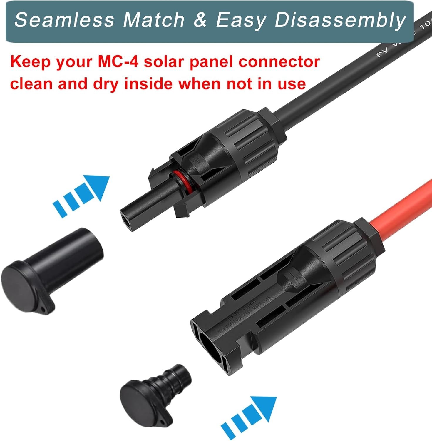 3 Pairs of Eco-Friendly Solar Connector Caps for Ultimate Protection