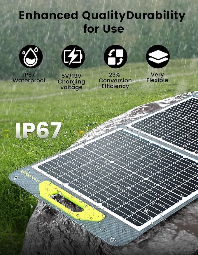 GreenMagic 200W Foldable Portable Solar Panel for solar generator