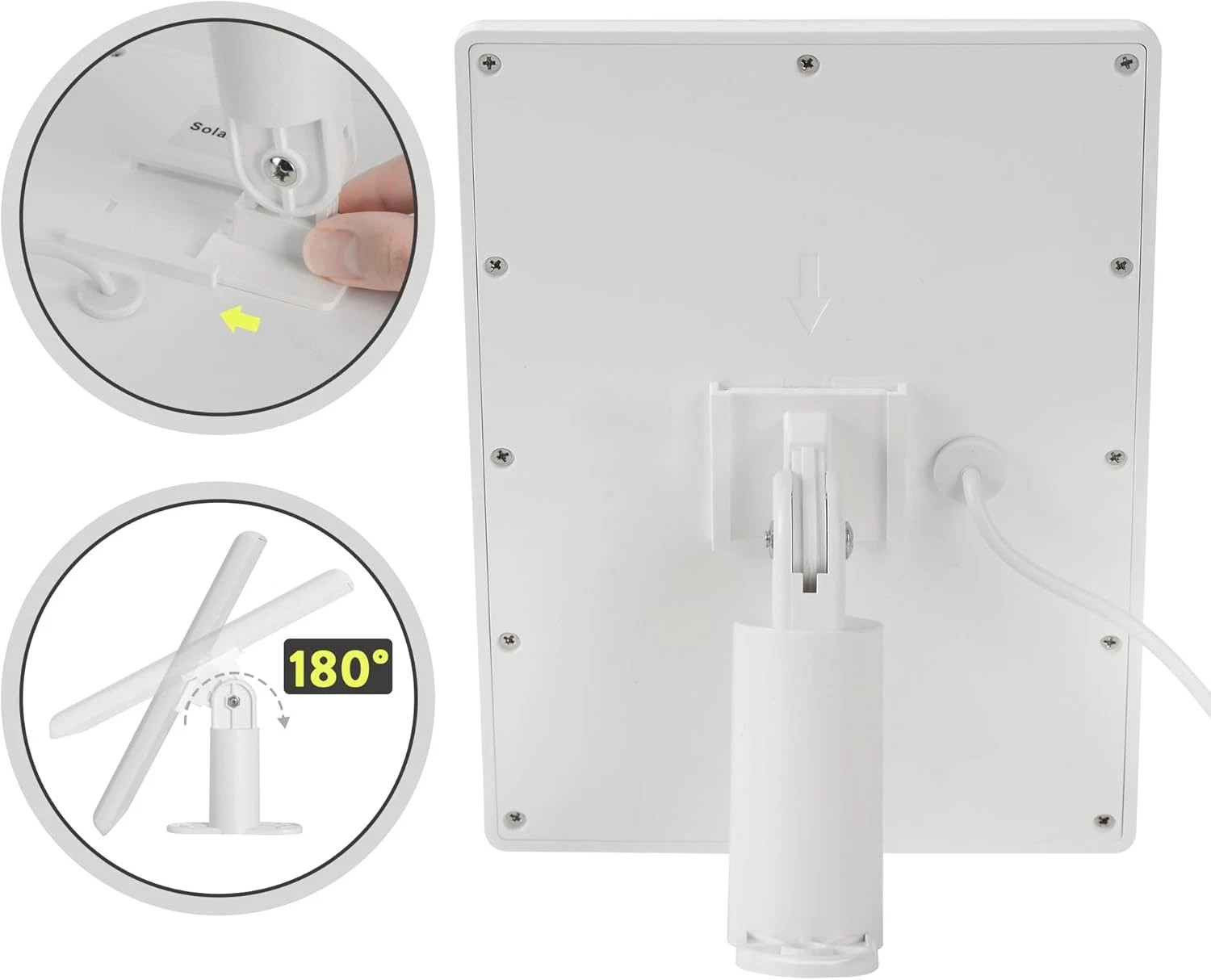 Ring Solar Panel(2nd Generation), 5W Ring Solar Panel Charger with 2Pack White