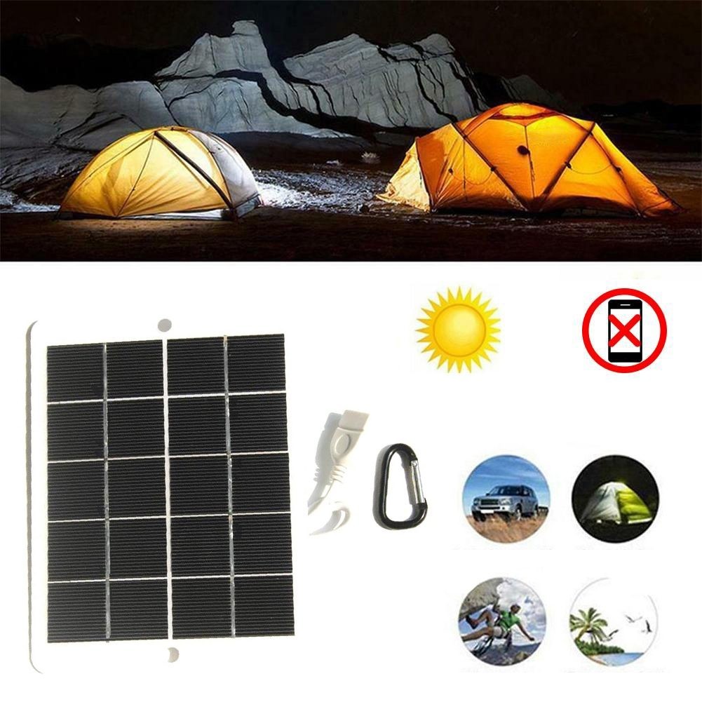 USB Solar Panel Power Bank Charger For 6W 5V Compact Design for Phones