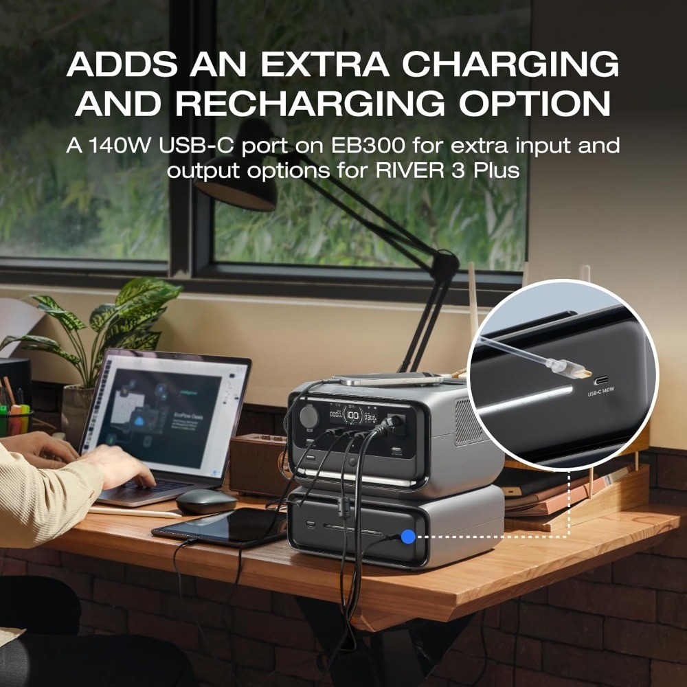 Portable Power Station Extra Battery 286Wh Expansion LiFePO4 LFP Battery 10-Year
