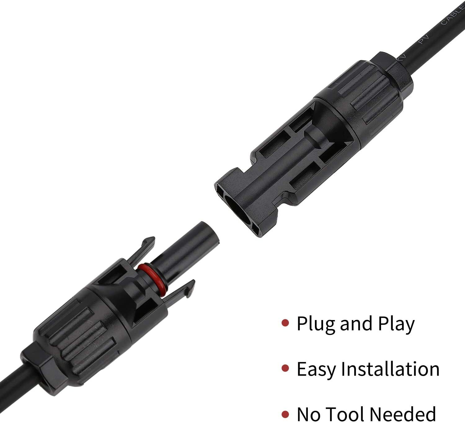 Y Branch Connector Cable Extension 1 to 2/4 Parallel Adapter Cable Wire Plug Kit