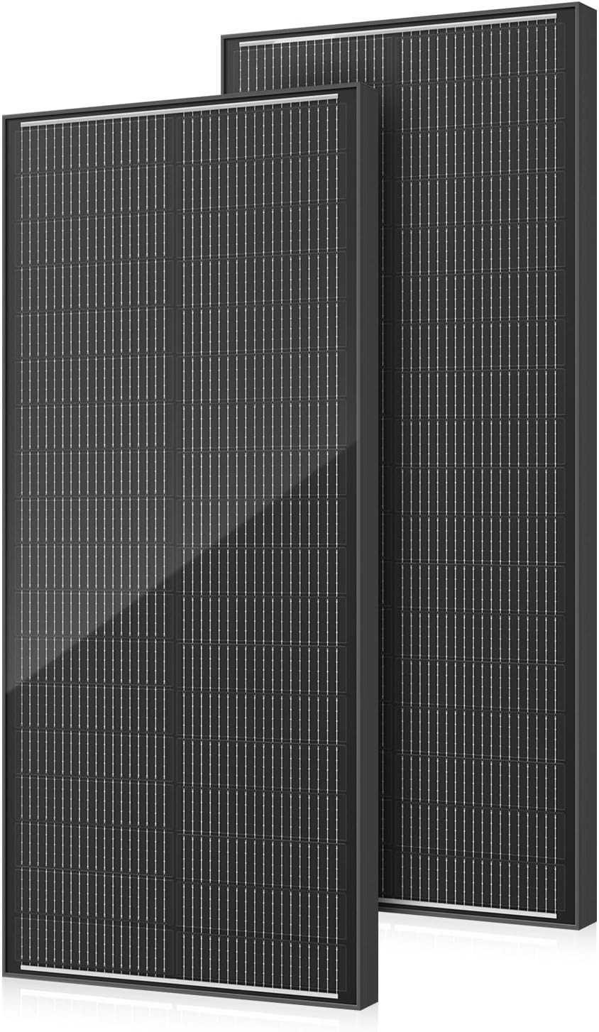18BB 200W Solar Panel 2Pcs N-Type 12V/24V 100 Watt Solar Panels 25% High