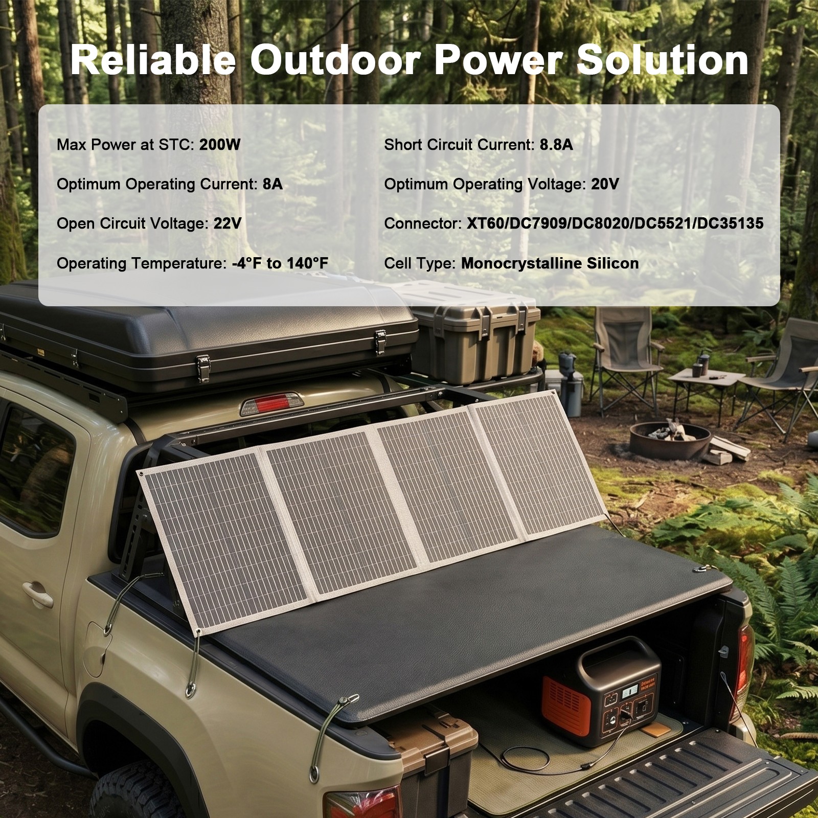 Solar Panel 100W 400W Portable Camping solar panel for ECOFLOW solar Generators