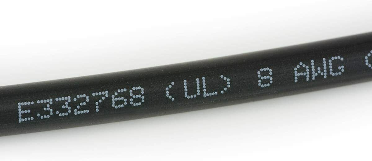 8 AWG Solar Panel Wire 250′ Power Cable UL 4703 Copper MADE IN USA Black