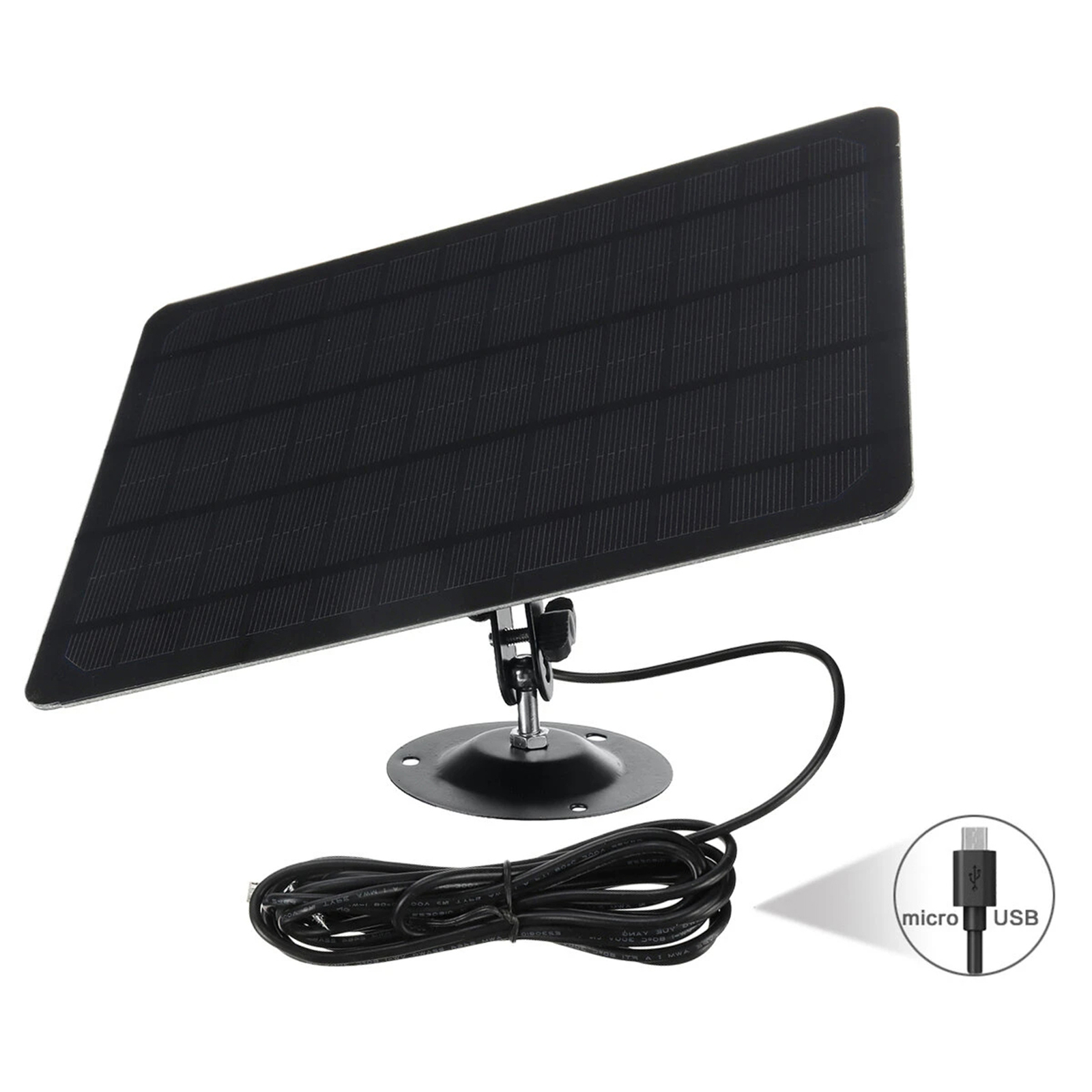10W Solar Panel 2000mAh Waterproof Wall Mounted for USB N5J2