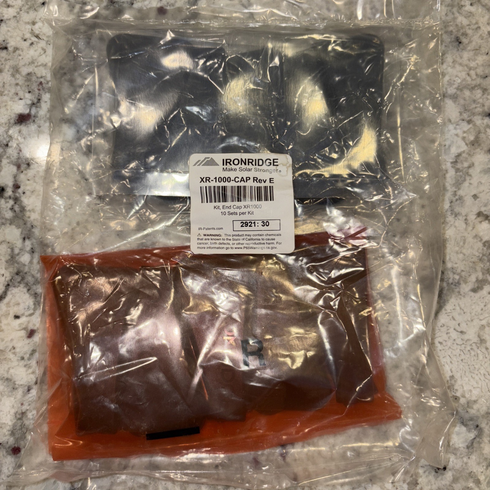 IronRidge XR-100-CAP End Caps, Pack of 10 Pair = 20 Pieces ( QTY 5 PACKS)