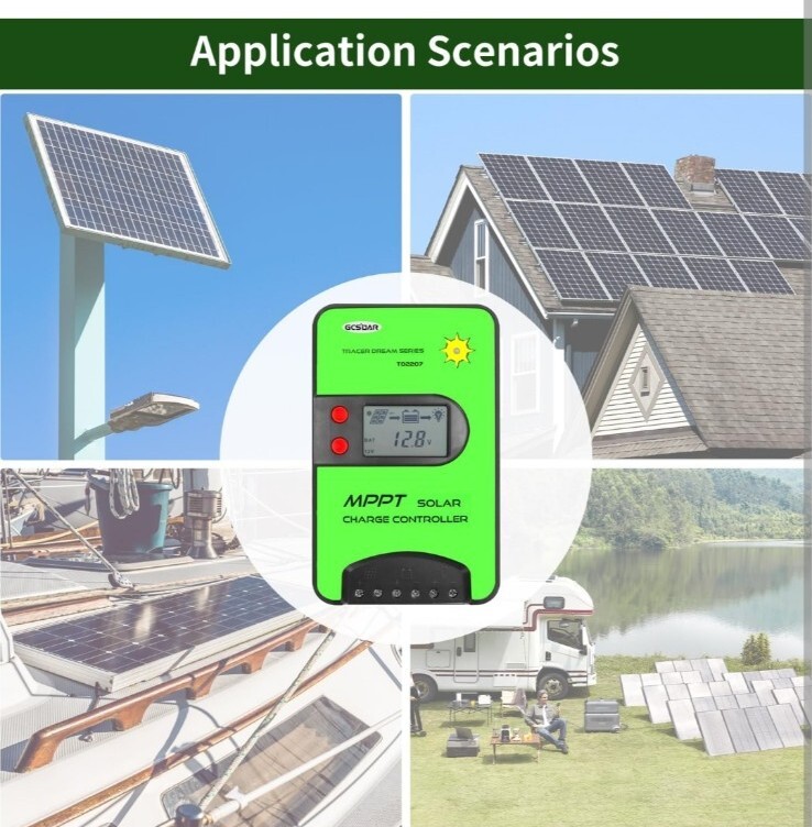 20A MPPT Solar Charge Controller 12V/24V Automatic Maximum PV 75V TD2207-BT