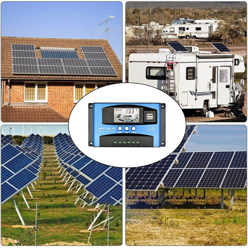 Auto Tracking For MPPT Solar Controller 12/24V with User Friendly LCD Display