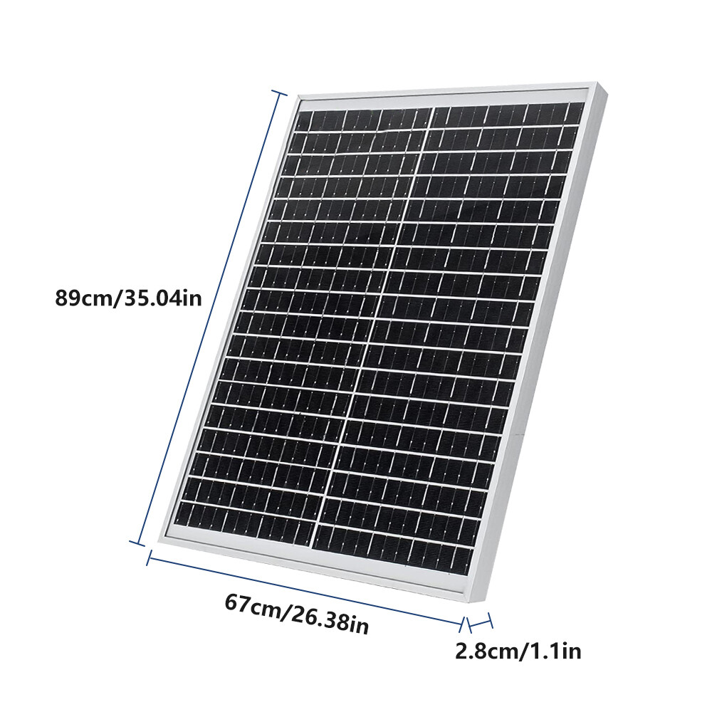 100 Watt Solar Panels Monocrystalline Solar Panel for 12V Battery RV Marine Boat