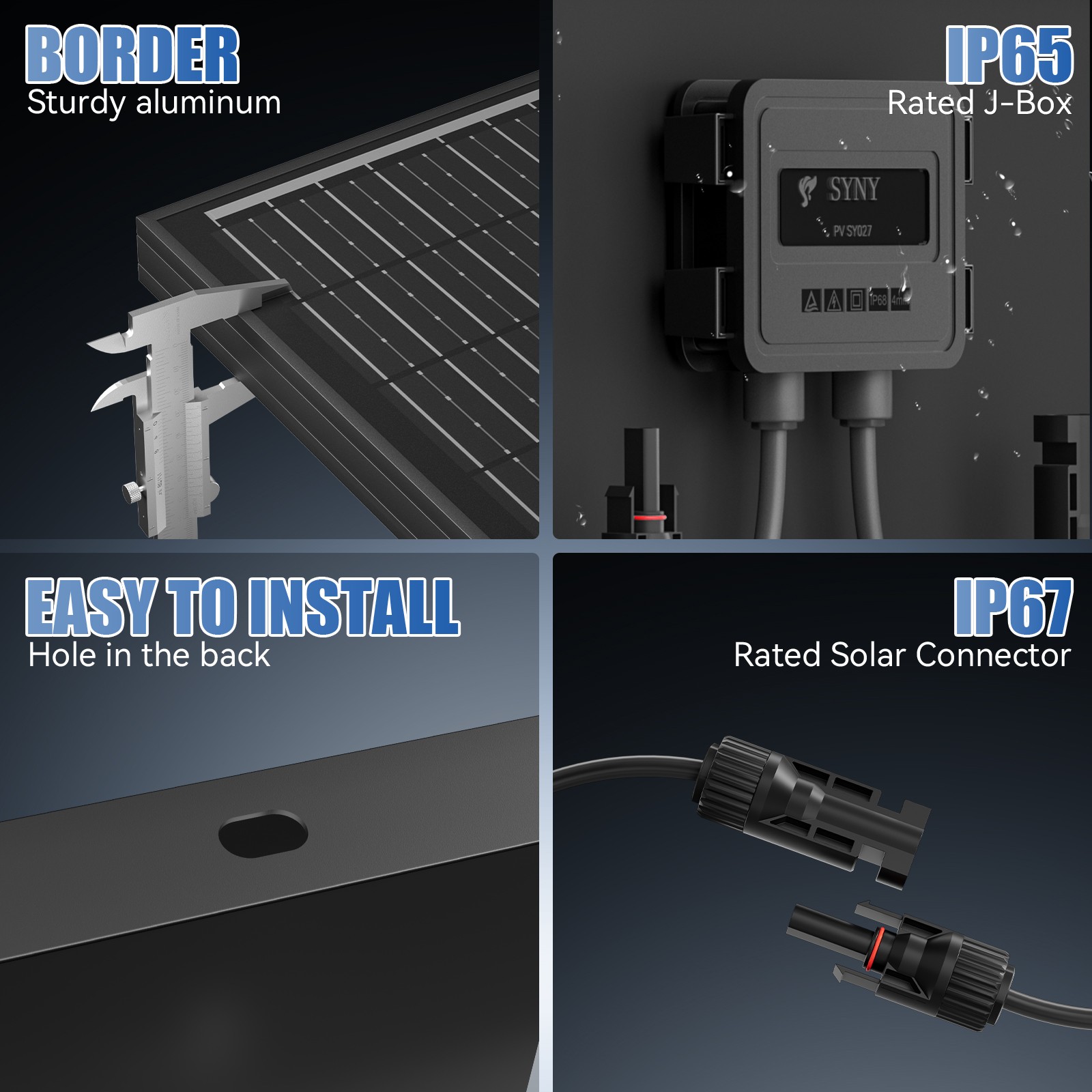 12V 2Pack 100W Black Solar Panel 200W 18BB N-Type Mono PV RV Home Boat Off-Grid