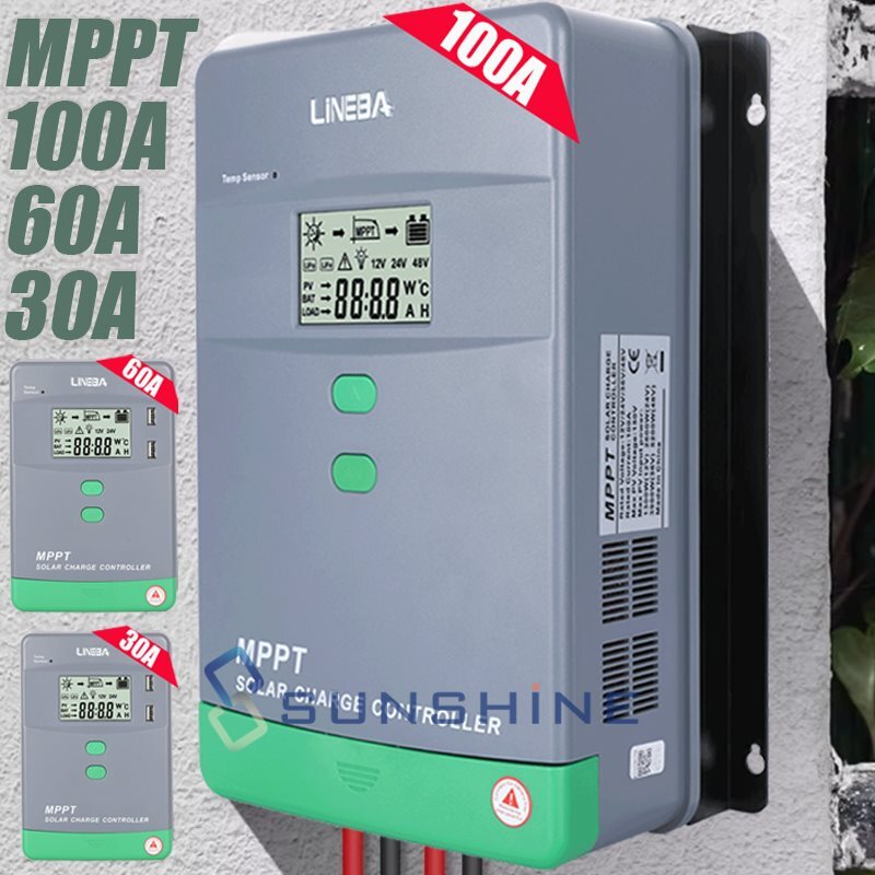 MPPT/PWM Solar Panel Regulator Charge Controller Auto Focus Tracking LCD 12/24V