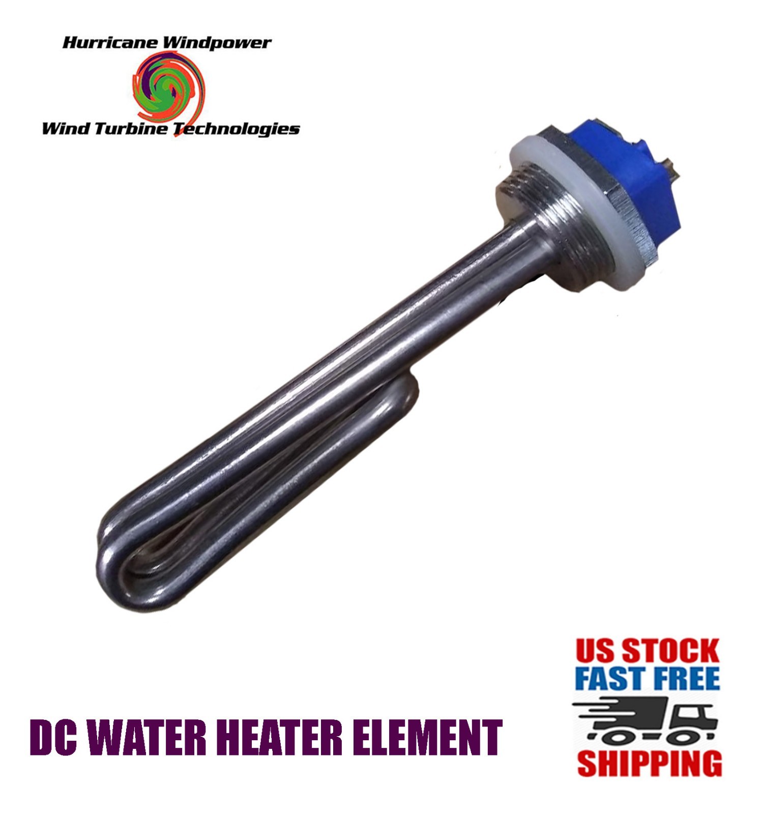 DC Water Heater Element 12 Volt 250 Watt for Wind Generator Turbine Solar Energy
