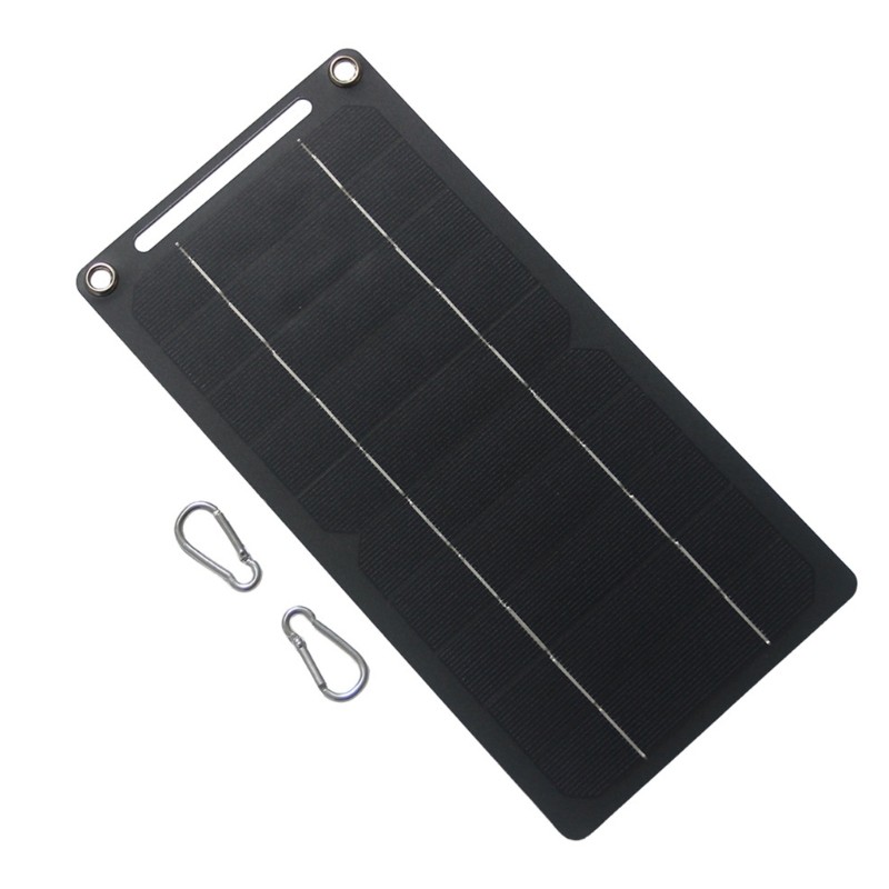 Waterproof Solar Chargers Panel 6W 5V Double Output USB Type C For Travel