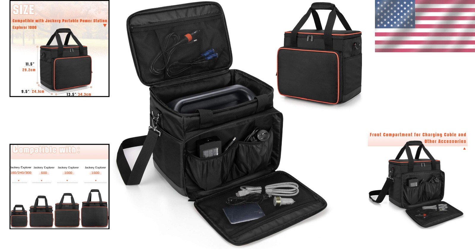 All-in-One Portable Power Station Bag for Jackery Explorer 1000 – Travel Ready