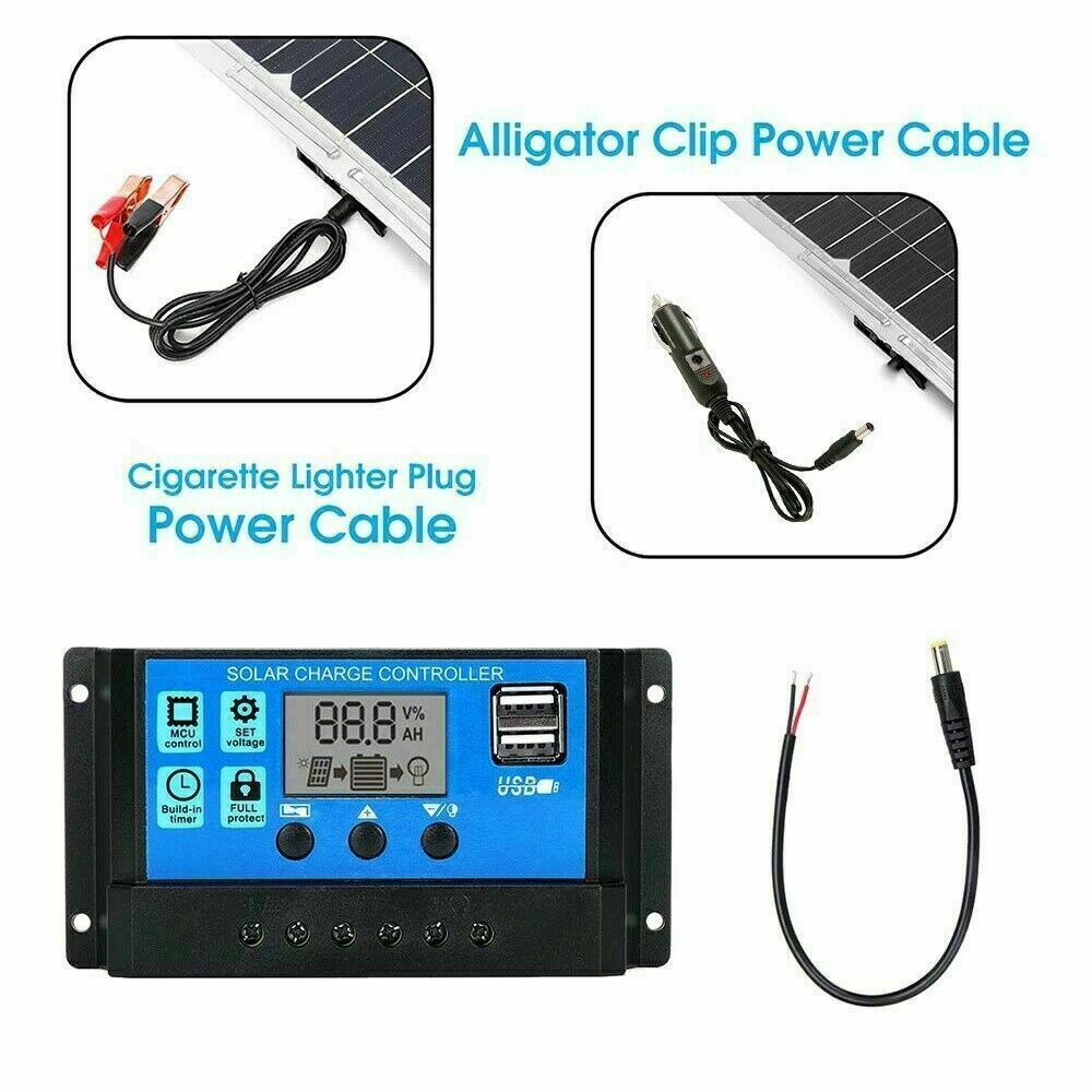 200W Solar Panel Kit 12V Battery Charger with 100A Controller Caravan Boat